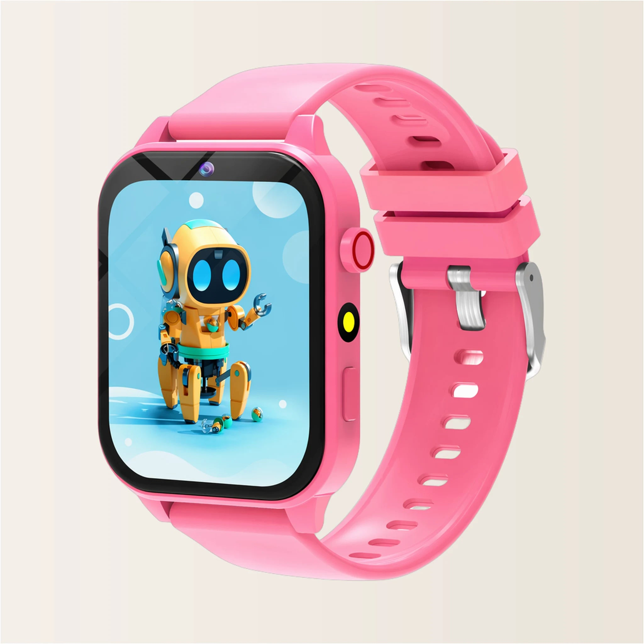 Montre connectée enfant Pulzena Ziko Rose écran allumé