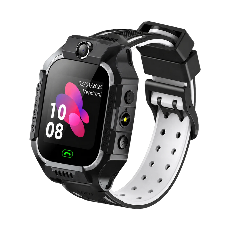 Montre connectée enfant GPS SOS Pulzena Kito noir gris