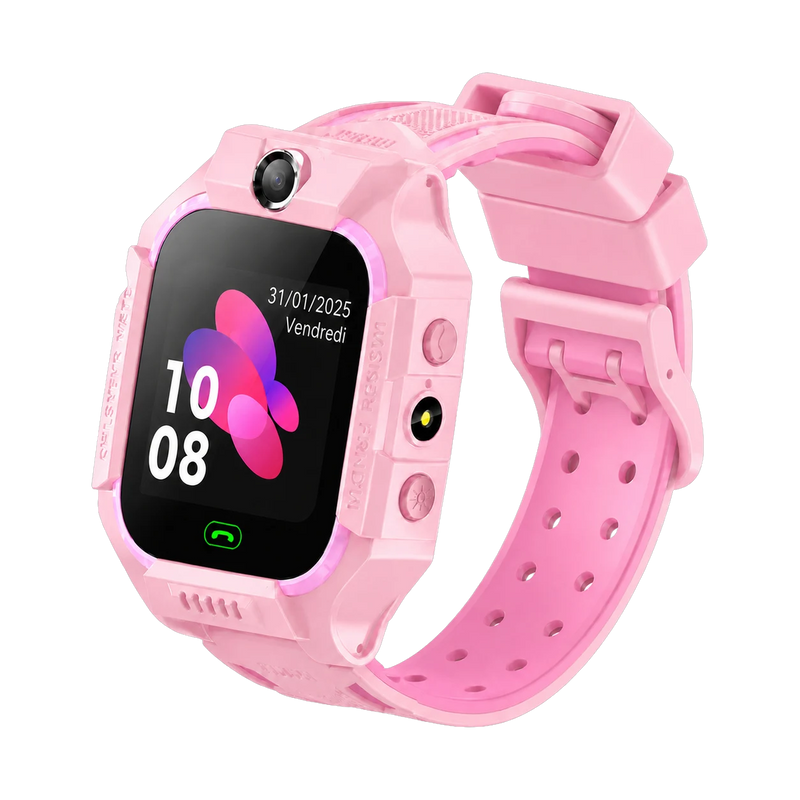 Montre connectée enfant GPS SOS Pulzena Kito rose