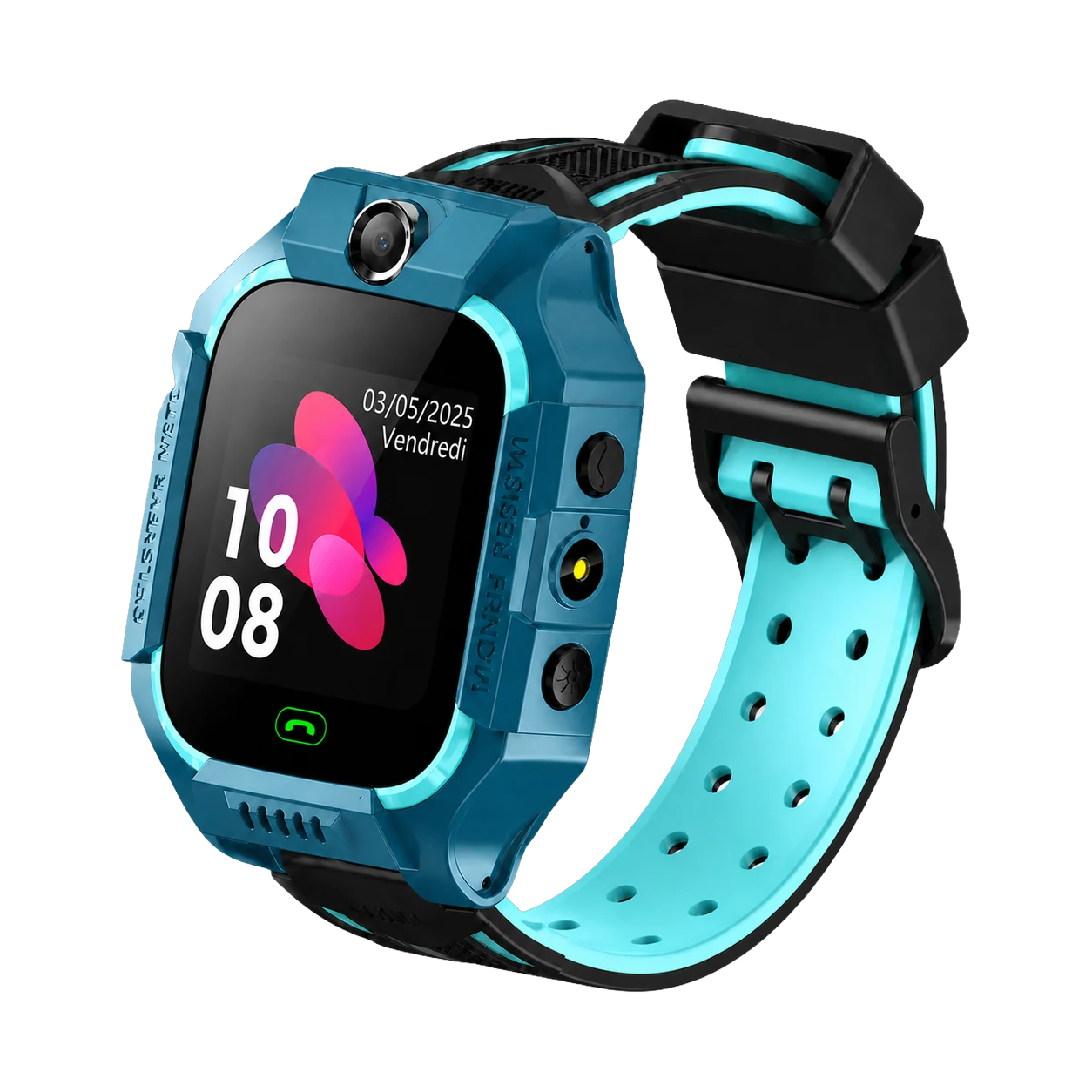 Montre connectée enfant GPS SOS Pulzena Kito vert noir