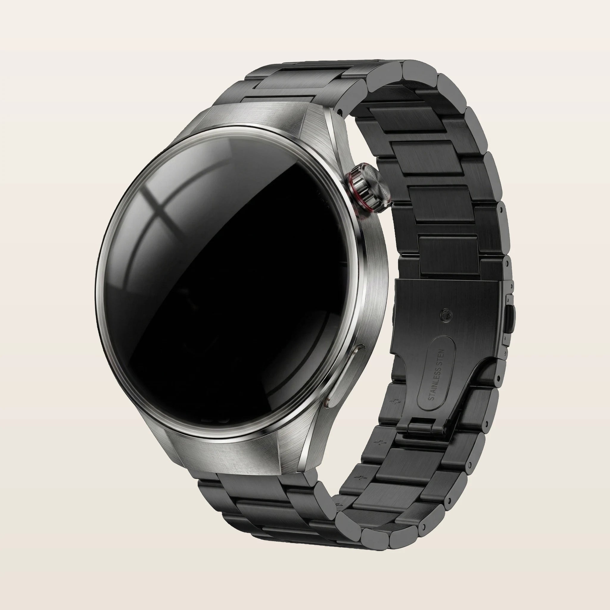 Montre connectée GPS grand écran Pulzena Orbix bracelet acier noir