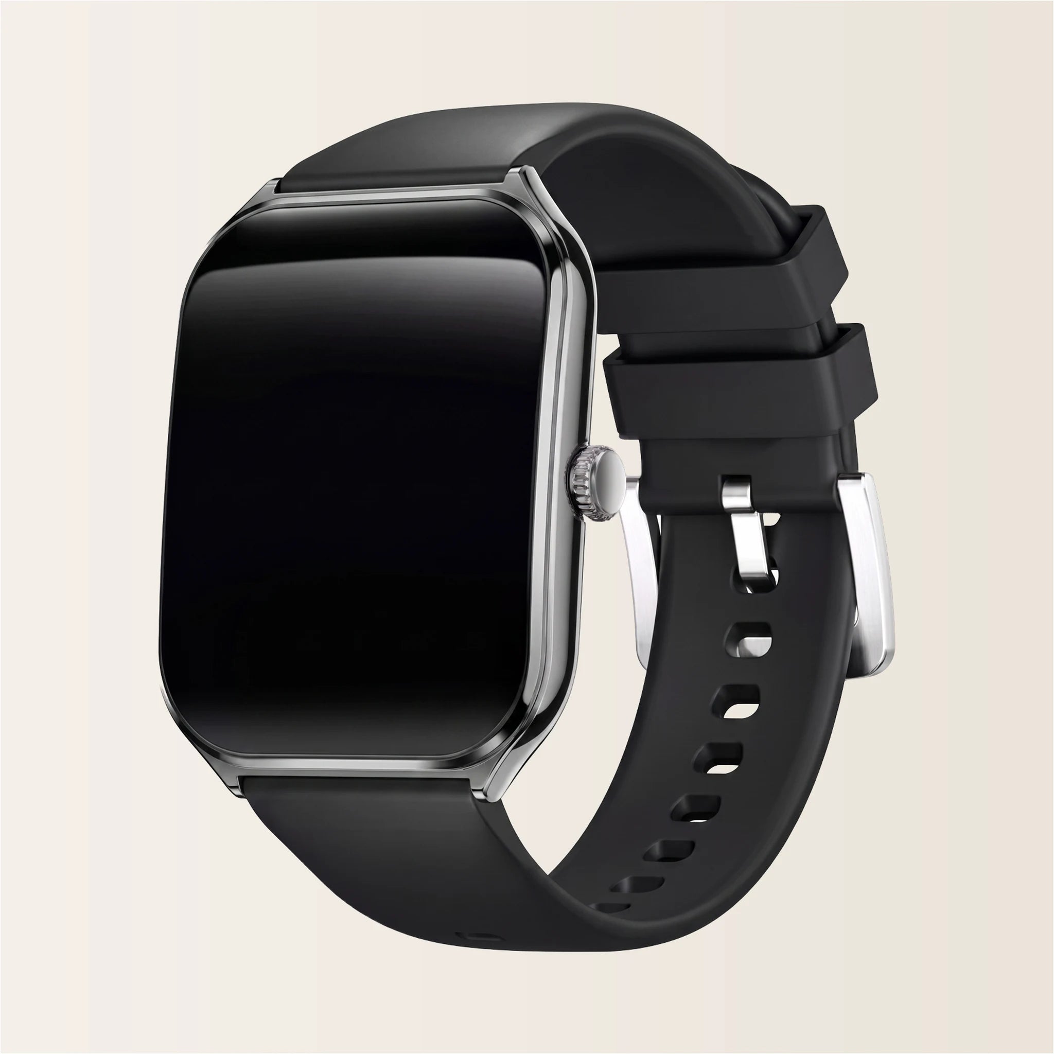 Montre connectée homme femme Élégante Pulzena Qord silicone noir