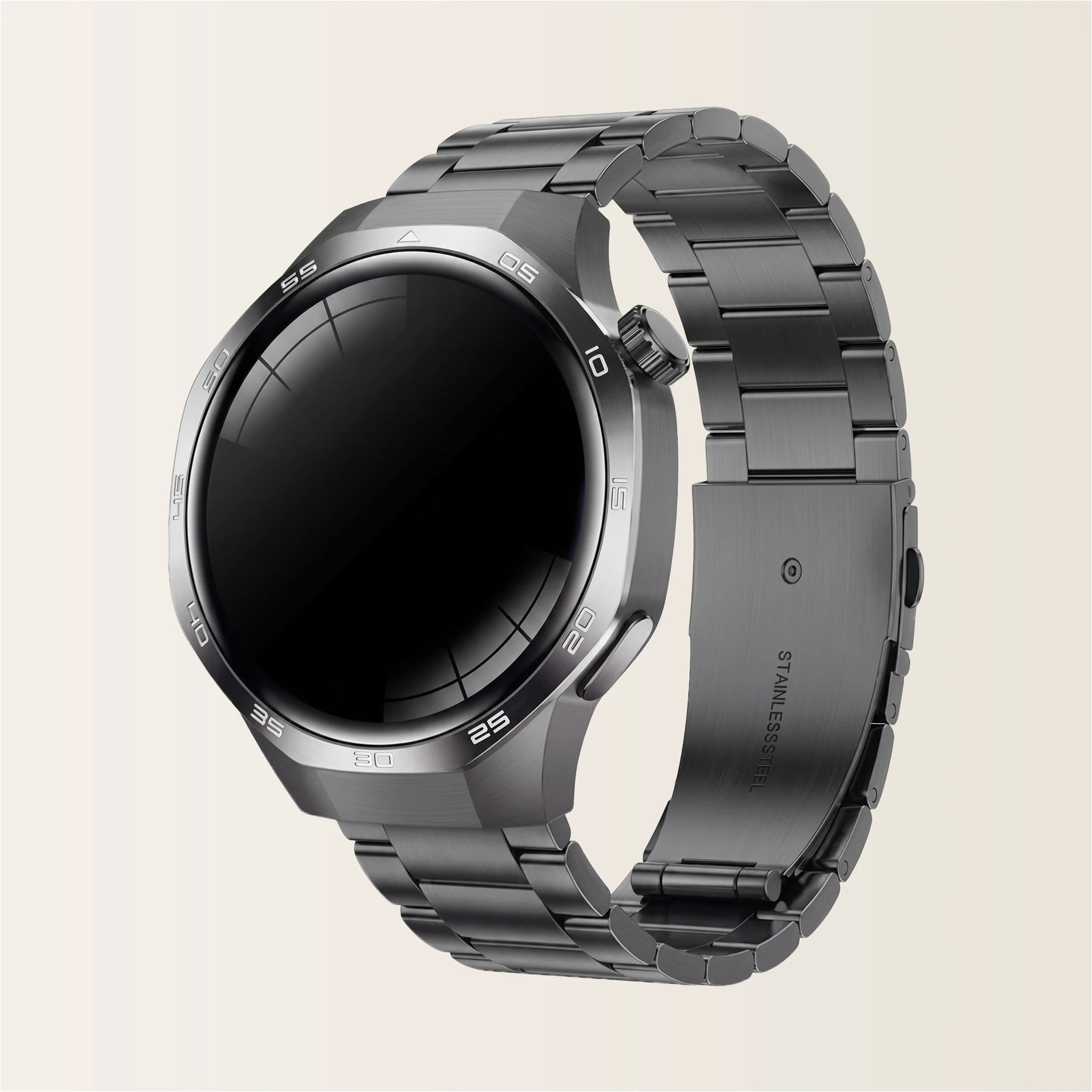 Montre connectée homme Sport Pulzena Strek Bracelet Acier noir