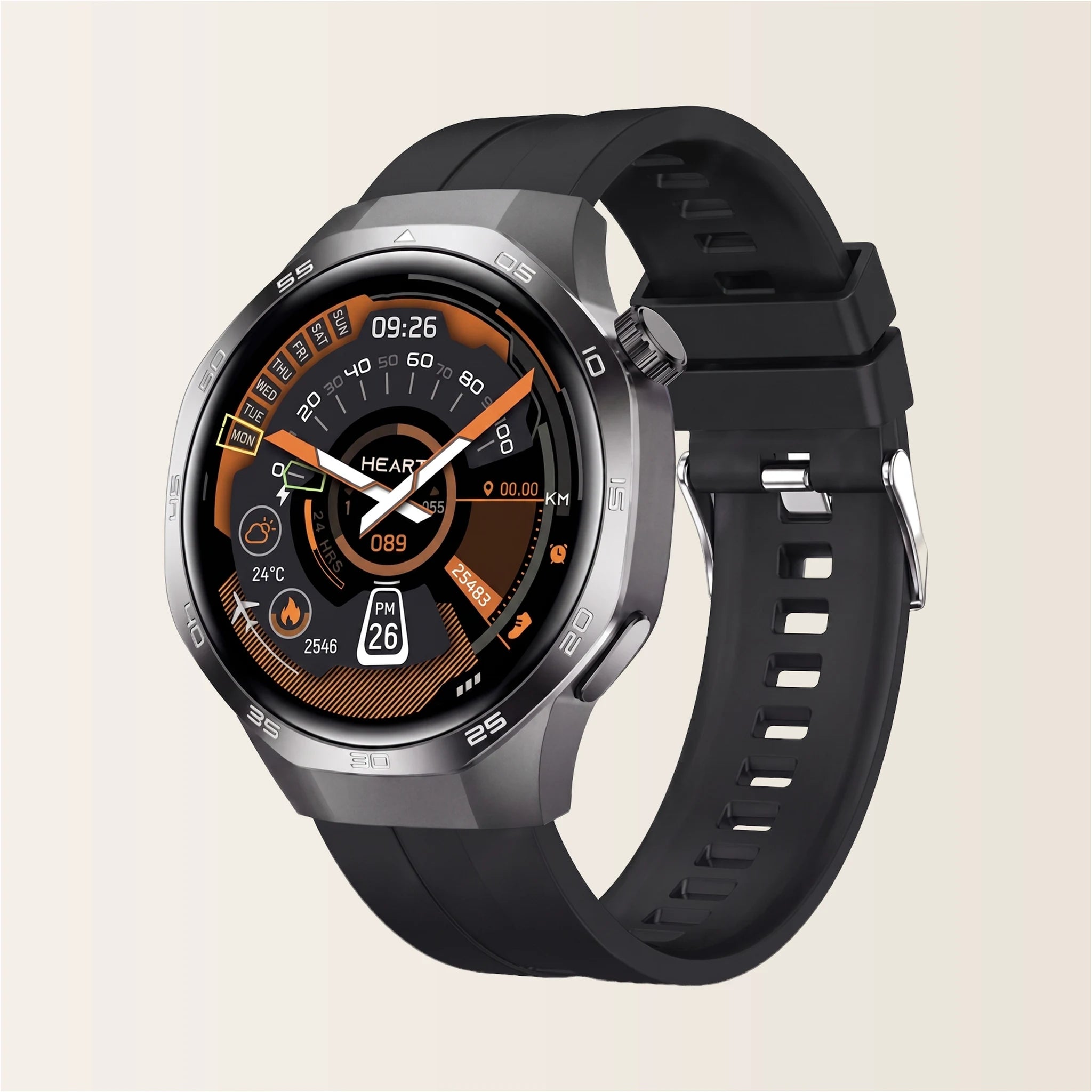 Montre connectée homme Sport Pulzena Strek noir