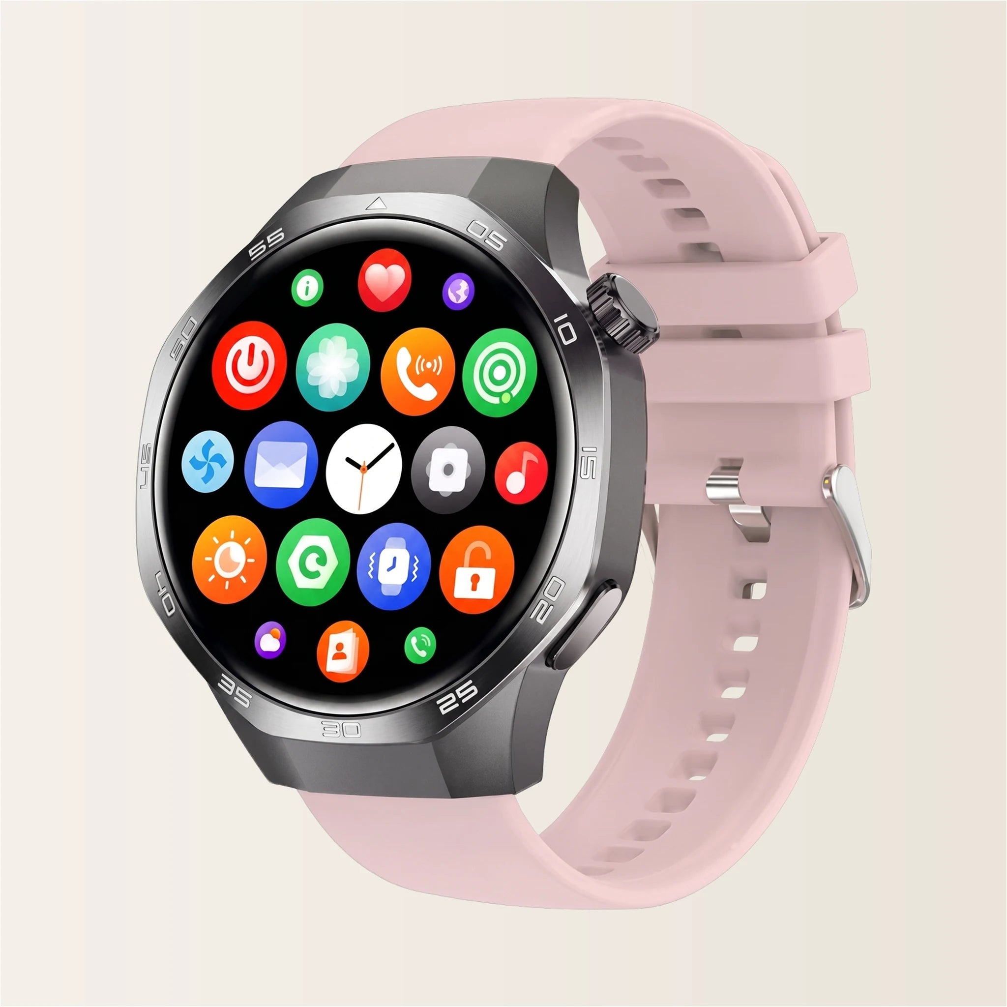 Montre connectée homme Sport Pulzena Strek noir rose