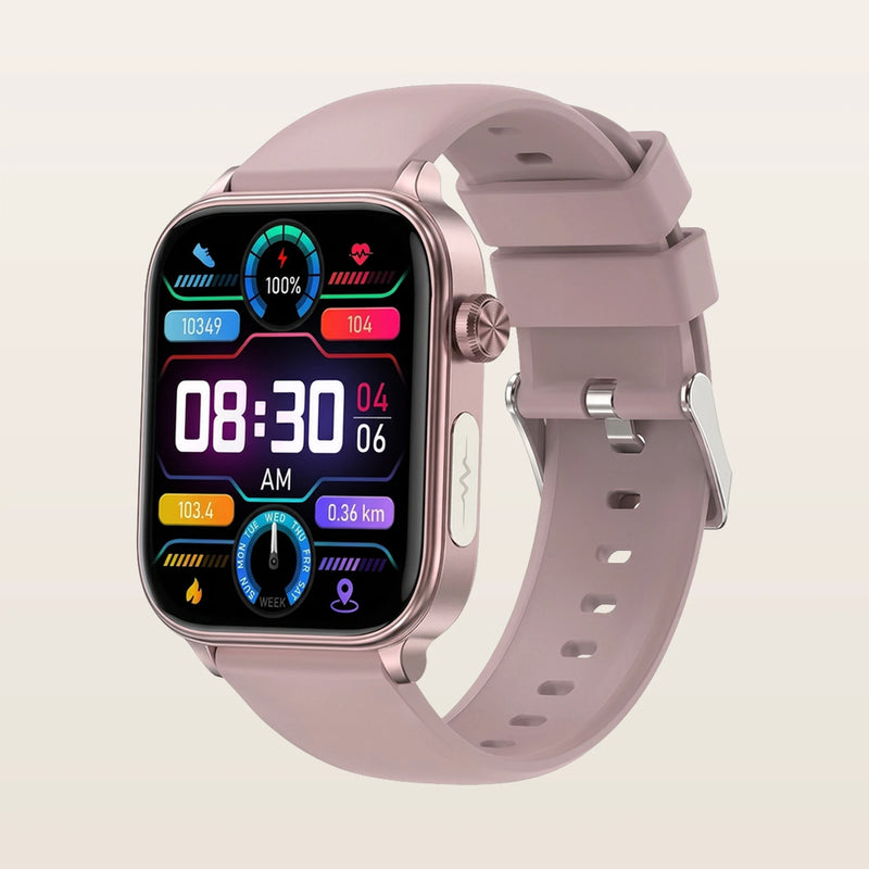 Montre connectée santé ECG Pulzena Korda silicone rose