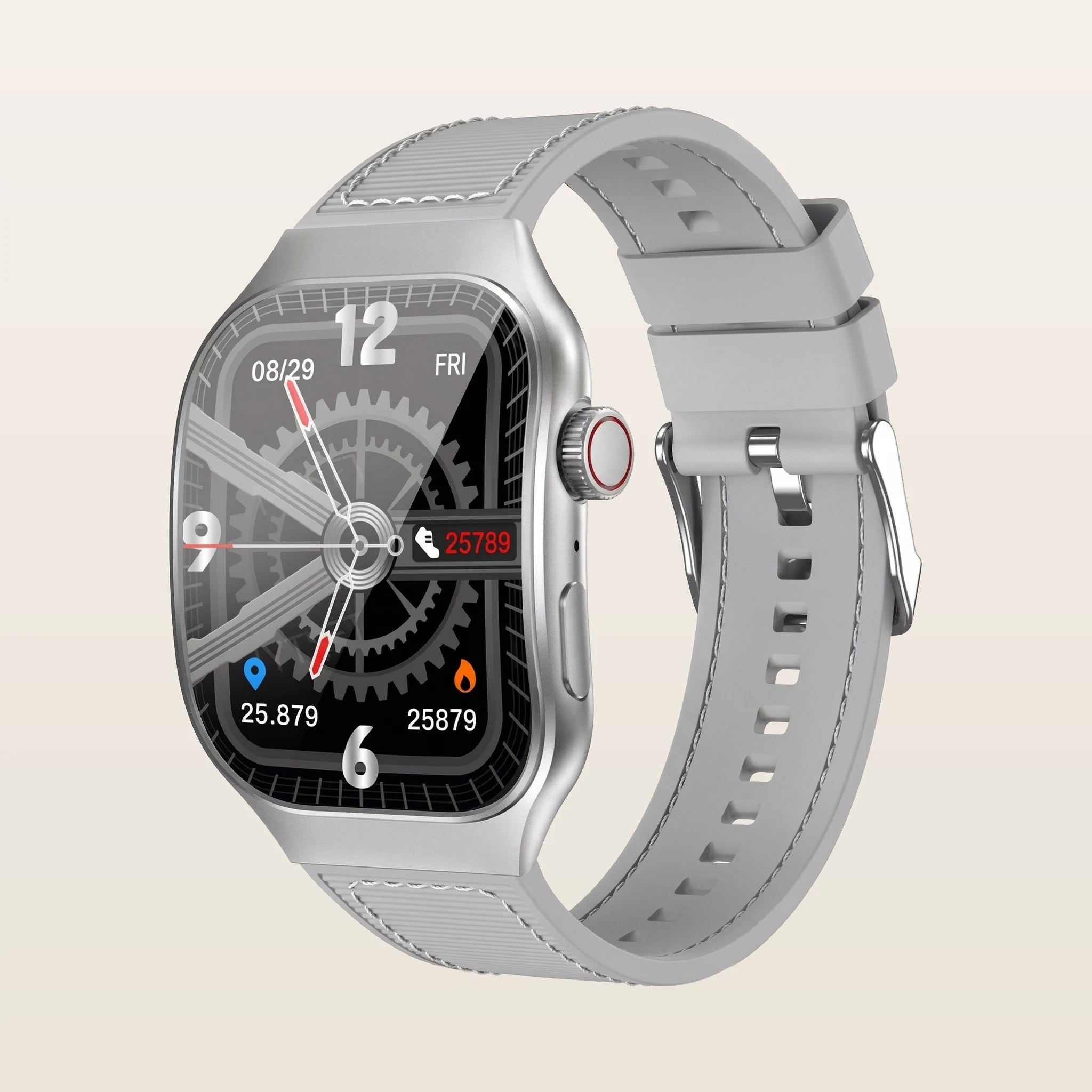 Montre connectée sport grand écran Pulzena Mevra argent