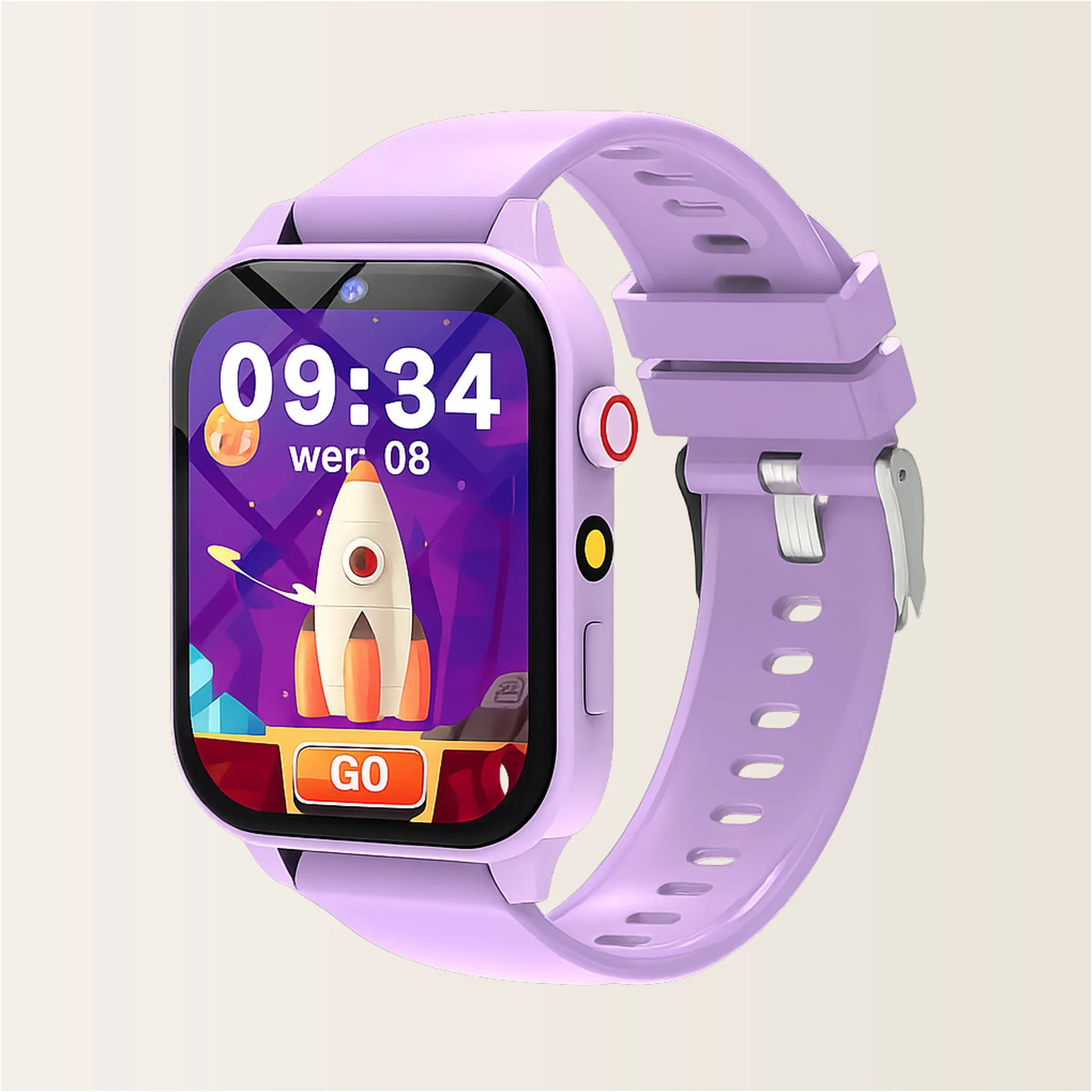 Montre connectée enfant Pulzena Ziko Violet écran allumé